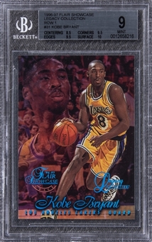 1996-97 Flair Showcase Legacy Collection Row 1 #31 Kobe Bryant Rookie Card (#105/150) – BGS MINT 9